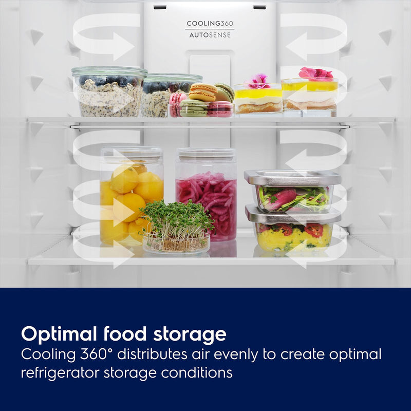 Electrolux 700 Series 431 Litres 1 Star Frost Free Double Door Refrigerator with AI AutoSense (ETM4302C-B, Matt Charcoal Black)