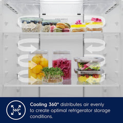 Electrolux 700 Series 503 Litres 1 Star Frost Free Double Door Refrigerator with AI AutoSense (ETM5002C-S, Steel)
