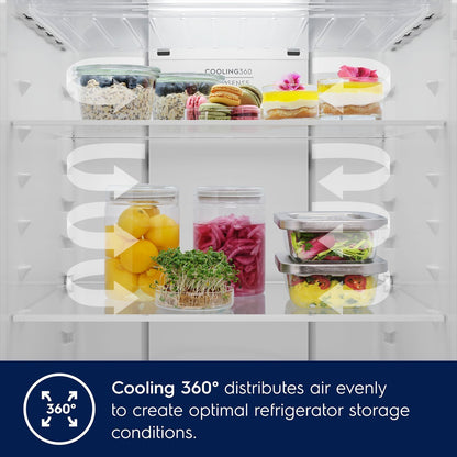 Electrolux 700 Series 503 Litres 1 Star Frost Free Double Door Refrigerator with AI AutoSense (ETM5002C-S, Steel)