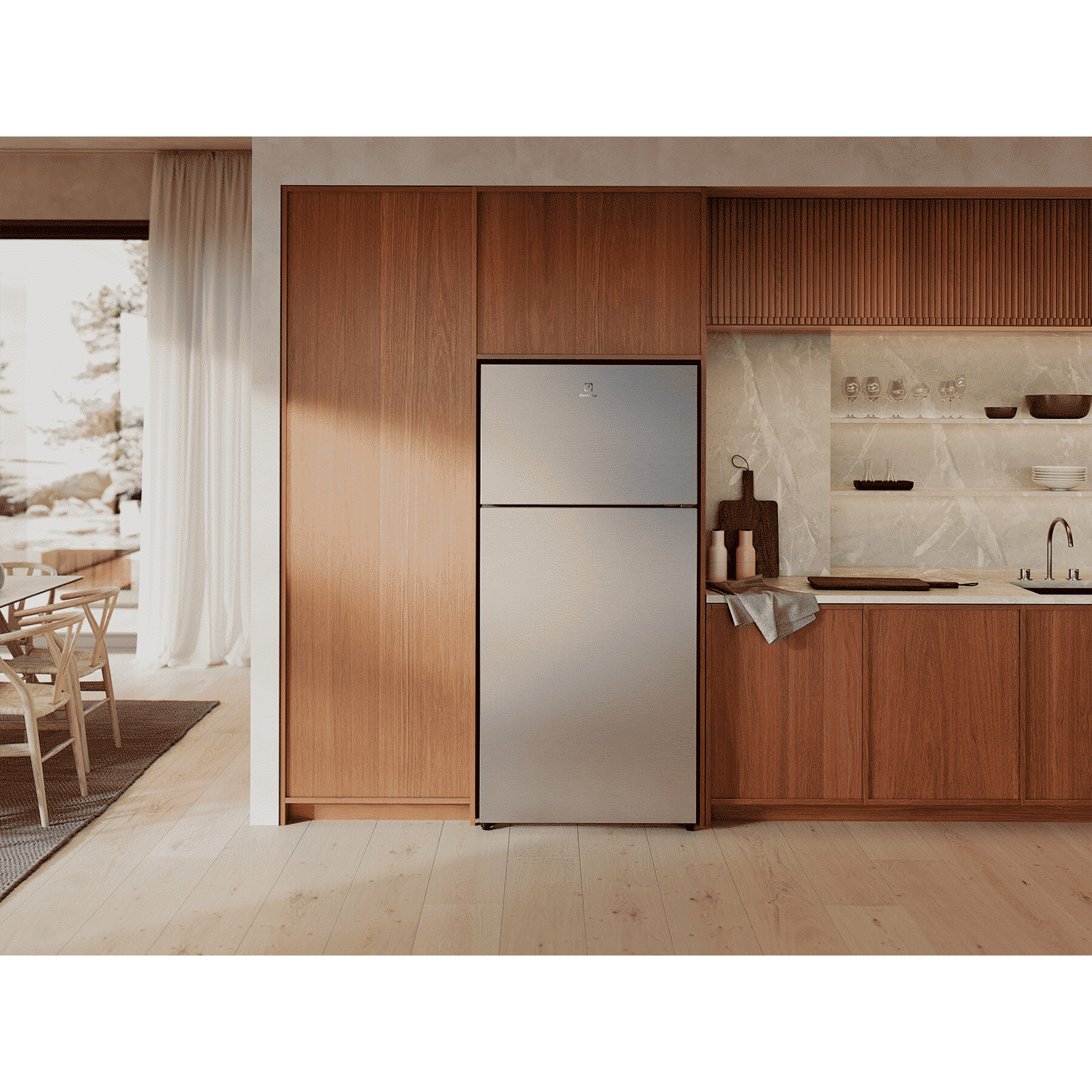 Electrolux 700 Series 503 Litres 1 Star Frost Free Double Door Refrigerator with AI AutoSense (ETM5002C-S, Steel)