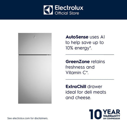 Electrolux 700 Series 503 Litres 1 Star Frost Free Double Door Refrigerator with AI AutoSense (ETM5002C-S, Steel)