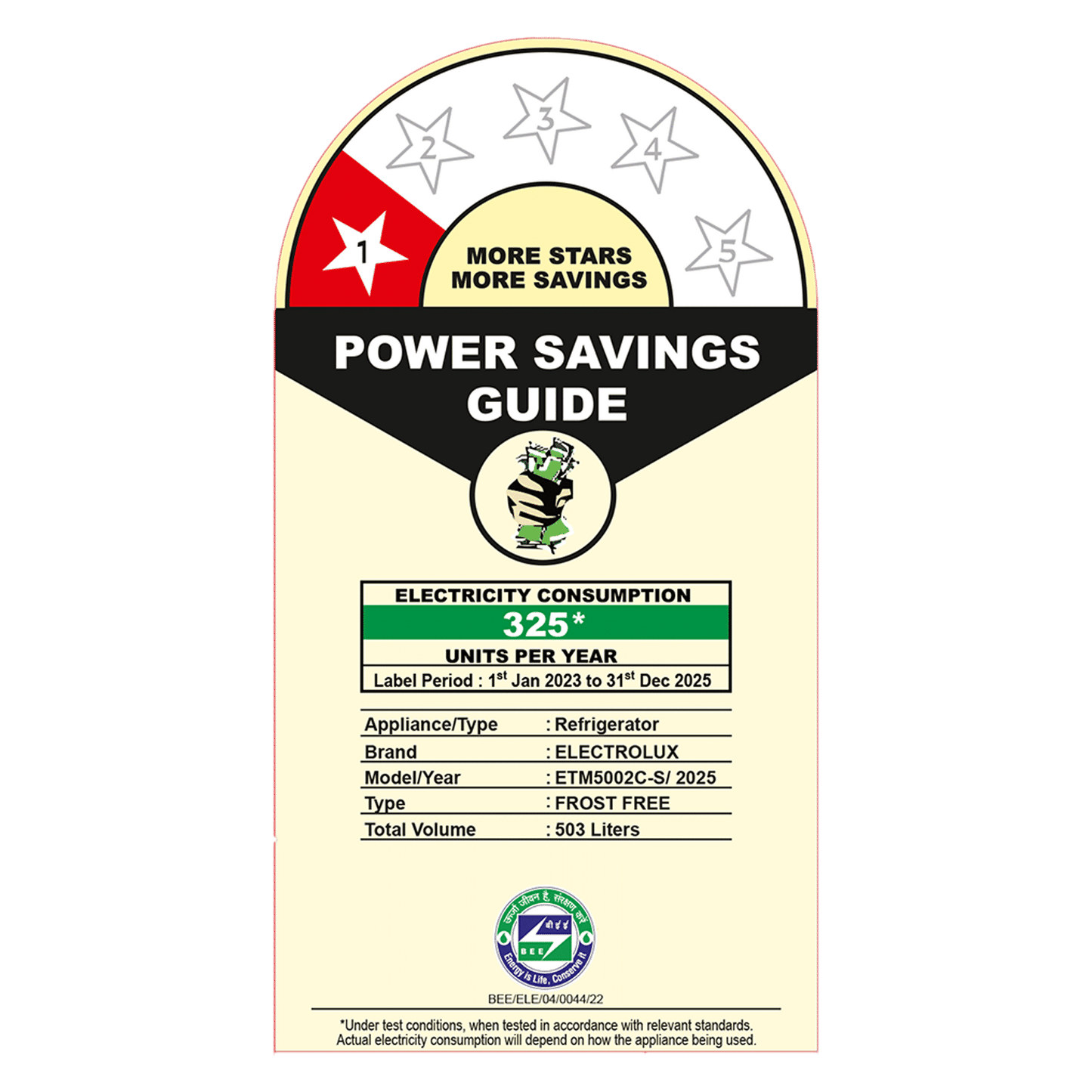 Electrolux 700 Series 503 Litres 1 Star Frost Free Double Door Refrigerator with AI AutoSense (ETM5002C-S, Steel)