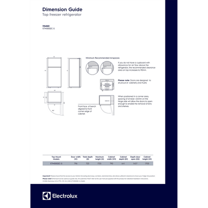 Electrolux 700 Series 503 Litres 1 Star Frost Free Double Door Refrigerator with AI AutoSense (ETM5002C-B, Matt Charcoal Black)