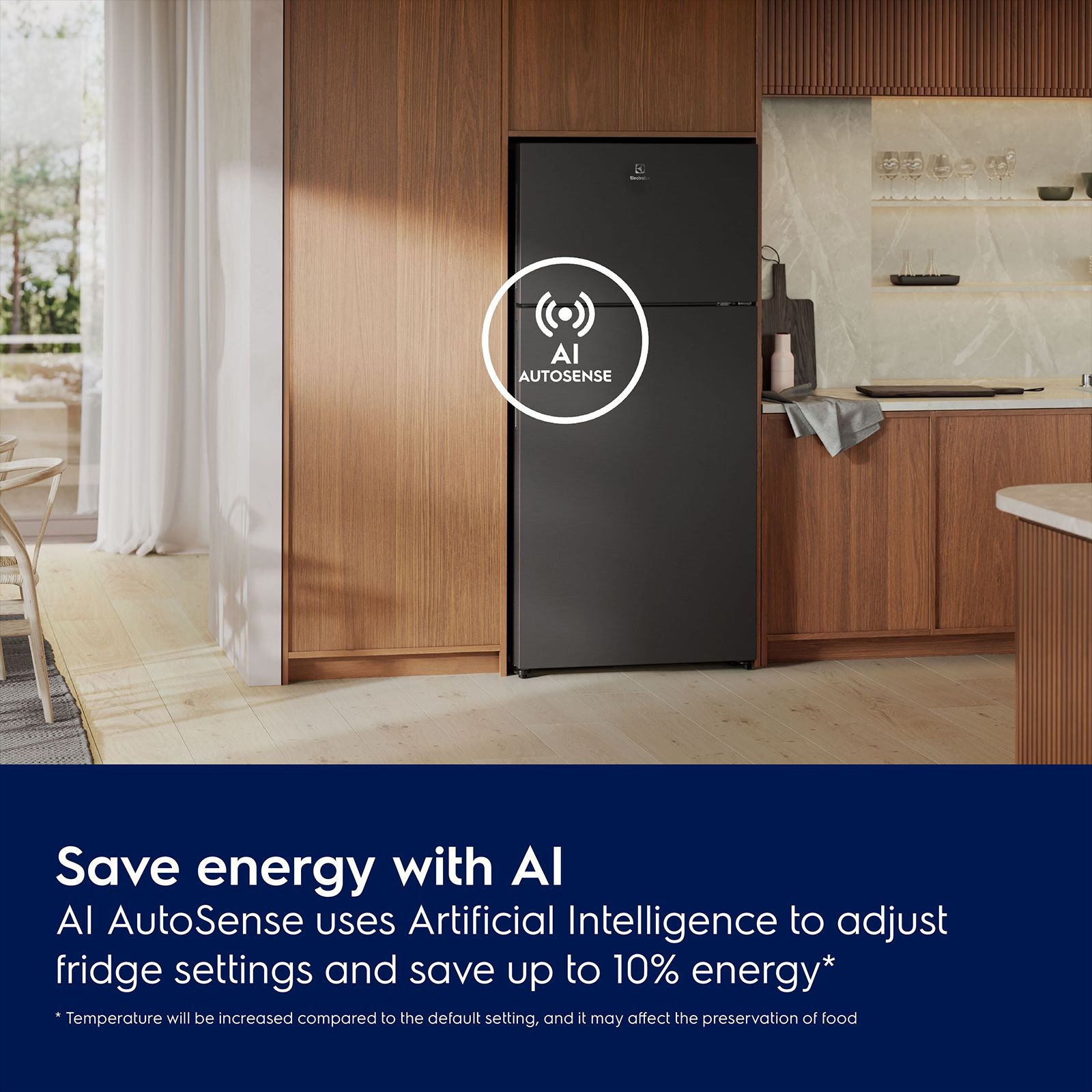 Electrolux 700 Series 503 Litres 1 Star Frost Free Double Door Refrigerator with AI AutoSense (ETM5002C-B, Matt Charcoal Black)