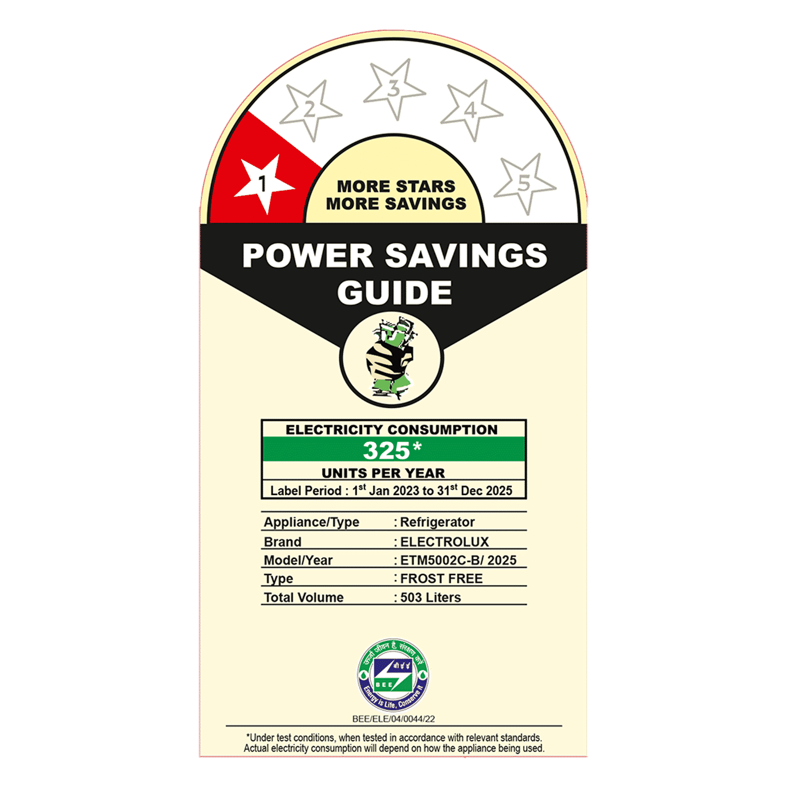 Electrolux 700 Series 503 Litres 1 Star Frost Free Double Door Refrigerator with AI AutoSense (ETM5002C-B, Matt Charcoal Black)