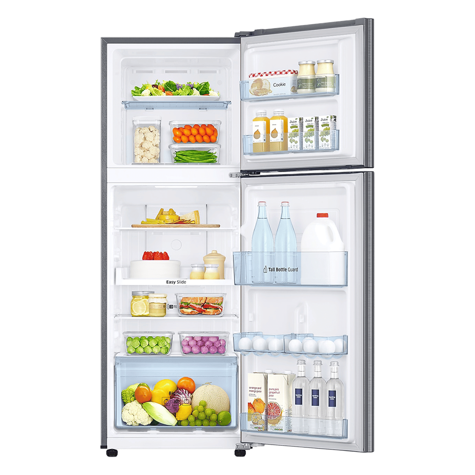 SAMSUNG 236 Litres 2 Star Frost Free Double Door Convertible Refrigerator with Convertible Freezer (RT28C3732S8/HL, Elegant Inox)