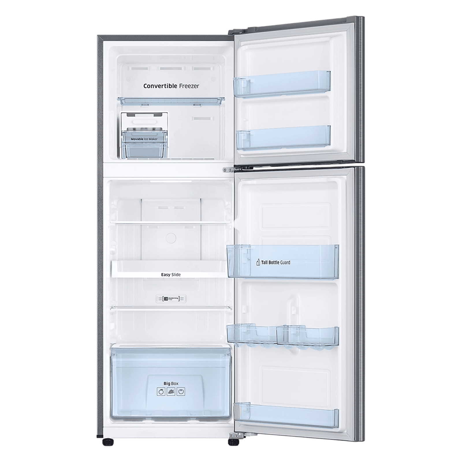 SAMSUNG 236 Litres 2 Star Frost Free Double Door Convertible Refrigerator with Convertible Freezer (RT28C3732S8/HL, Elegant Inox)