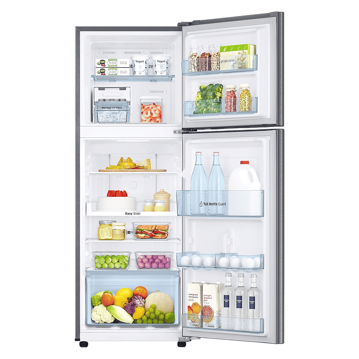 SAMSUNG 236 Litres 2 Star Frost Free Double Door Convertible Refrigerator with Convertible Freezer (RT28C3732S8/HL, Elegant Inox)