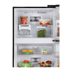 LG 398 Litres 2 Star Frost Free Double Door Convertible Refrigerator with Smart Diagnosis (GL-S422SBMY, Black Mirror)