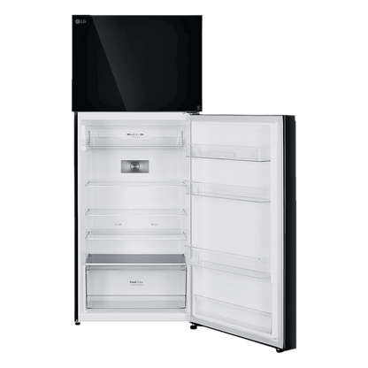 LG 398 Litres 2 Star Frost Free Double Door Convertible Refrigerator with Smart Diagnosis (GL-S422SBMY, Black Mirror)