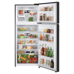 LG 398 Litres 2 Star Frost Free Double Door Convertible Refrigerator with Smart Diagnosis (GL-S422SBMY, Black Mirror)