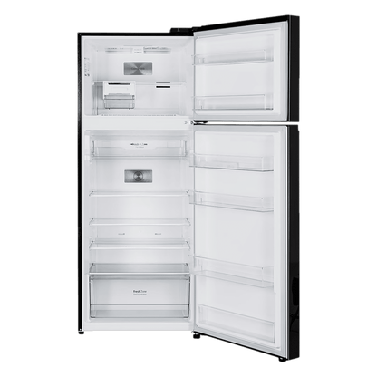 LG 398 Litres 2 Star Frost Free Double Door Convertible Refrigerator with Smart Diagnosis (GL-S422SBMY, Black Mirror)