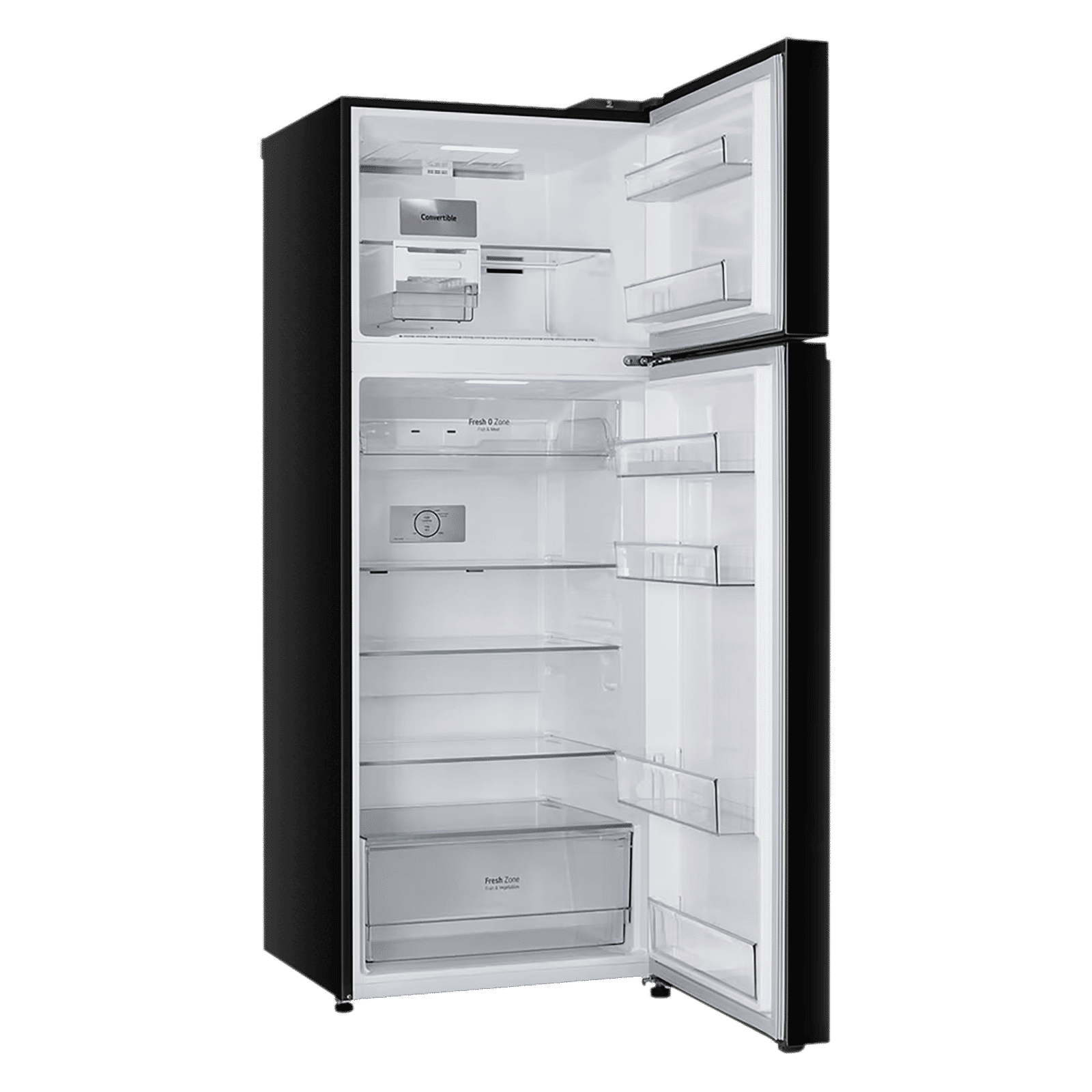 LG 466 Litres 2 Star Frost Free Double Door Convertible Refrigerator with Smart Diagnosis (GL-T492EBMY, Black Mirror)