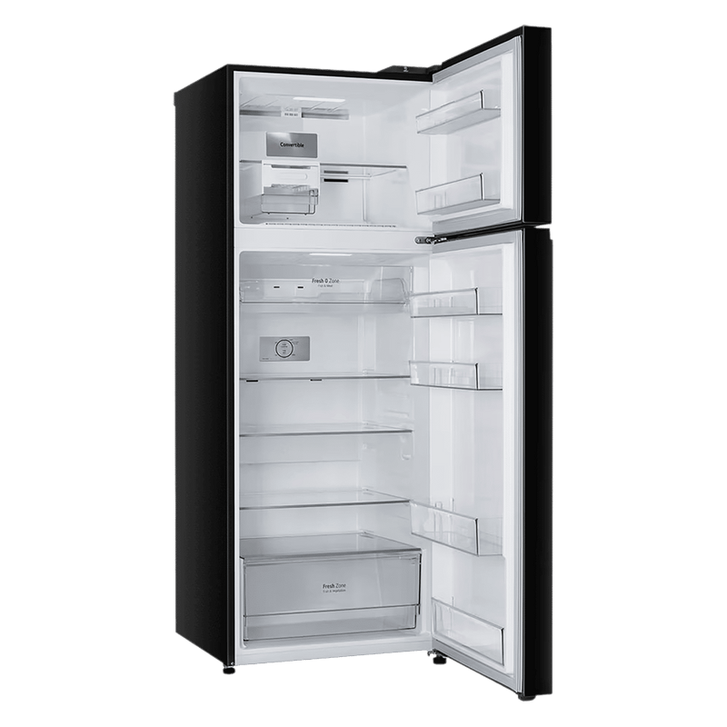 LG 466 Litres 2 Star Frost Free Double Door Convertible Refrigerator with Smart Diagnosis (GL-T492EBMY, Black Mirror)
