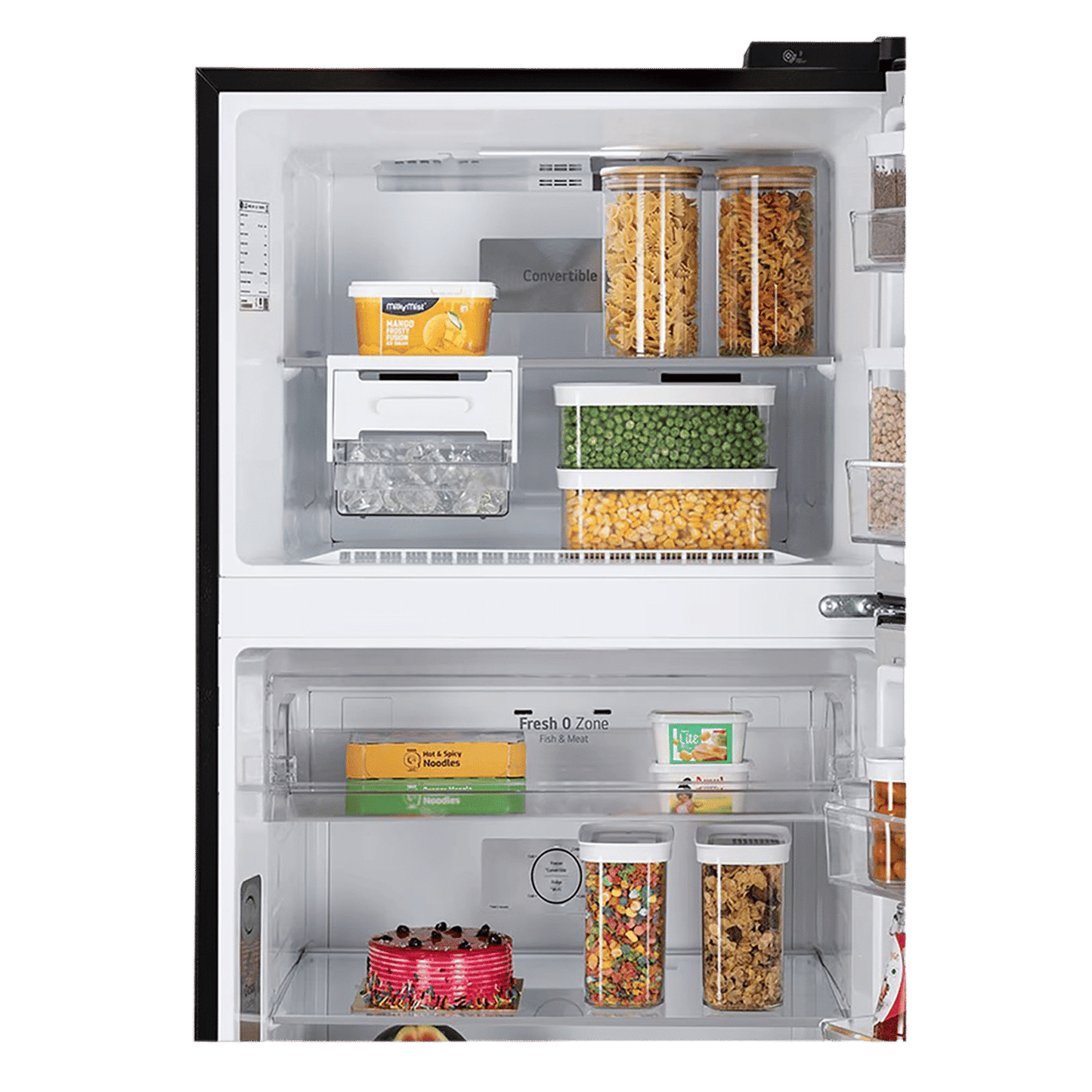 LG 466 Litres 2 Star Frost Free Double Door Convertible Refrigerator with Smart Diagnosis (GL-T492EBMY, Black Mirror)