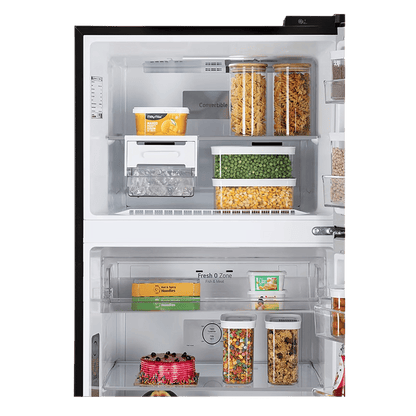 LG 466 Litres 2 Star Frost Free Double Door Convertible Refrigerator with Smart Diagnosis (GL-T492EBMY, Black Mirror)