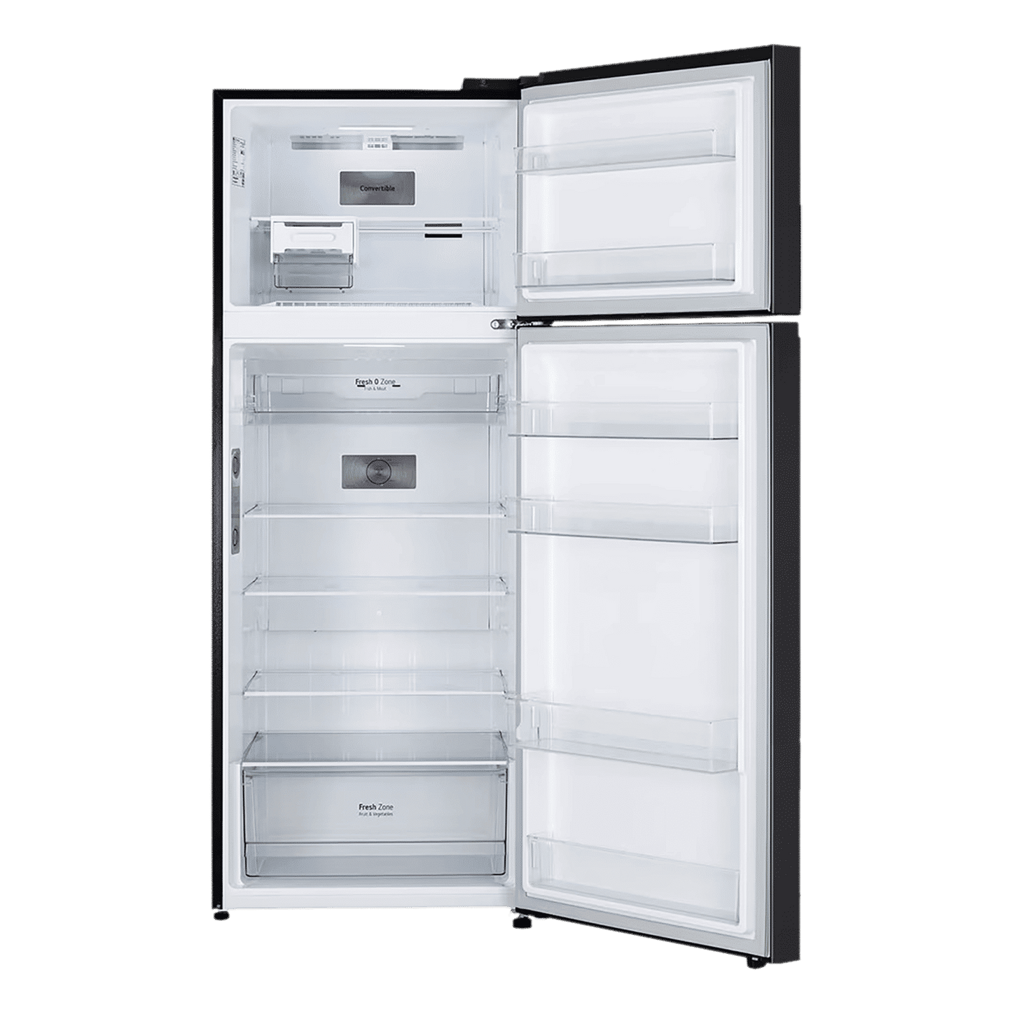 LG 466 Litres 2 Star Frost Free Double Door Convertible Refrigerator with Smart Diagnosis (GL-T492EBMY, Black Mirror)