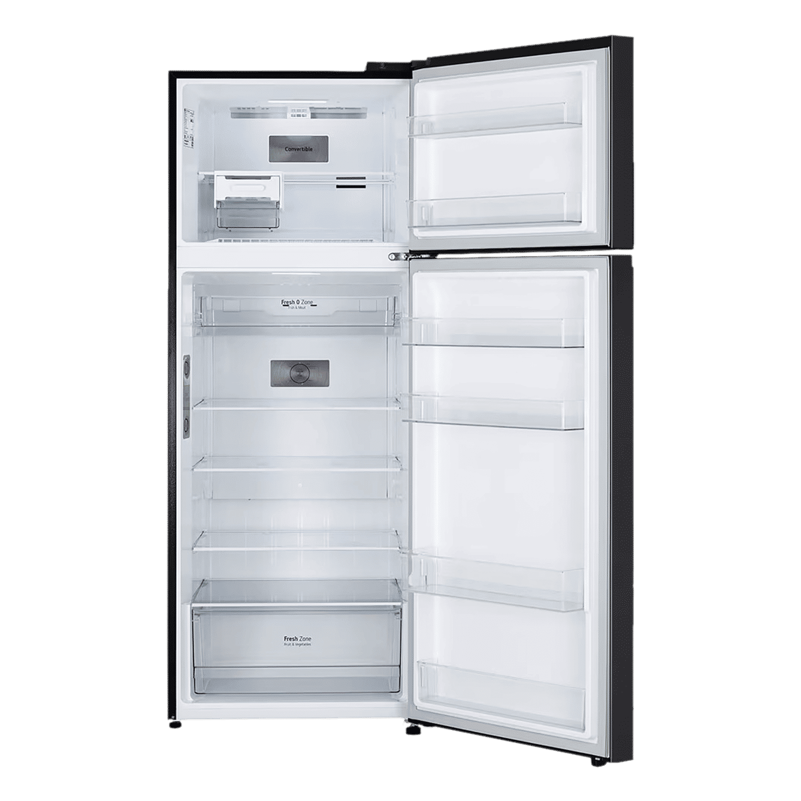 LG 466 Litres 2 Star Frost Free Double Door Convertible Refrigerator with Smart Diagnosis (GL-T492EBMY, Black Mirror)