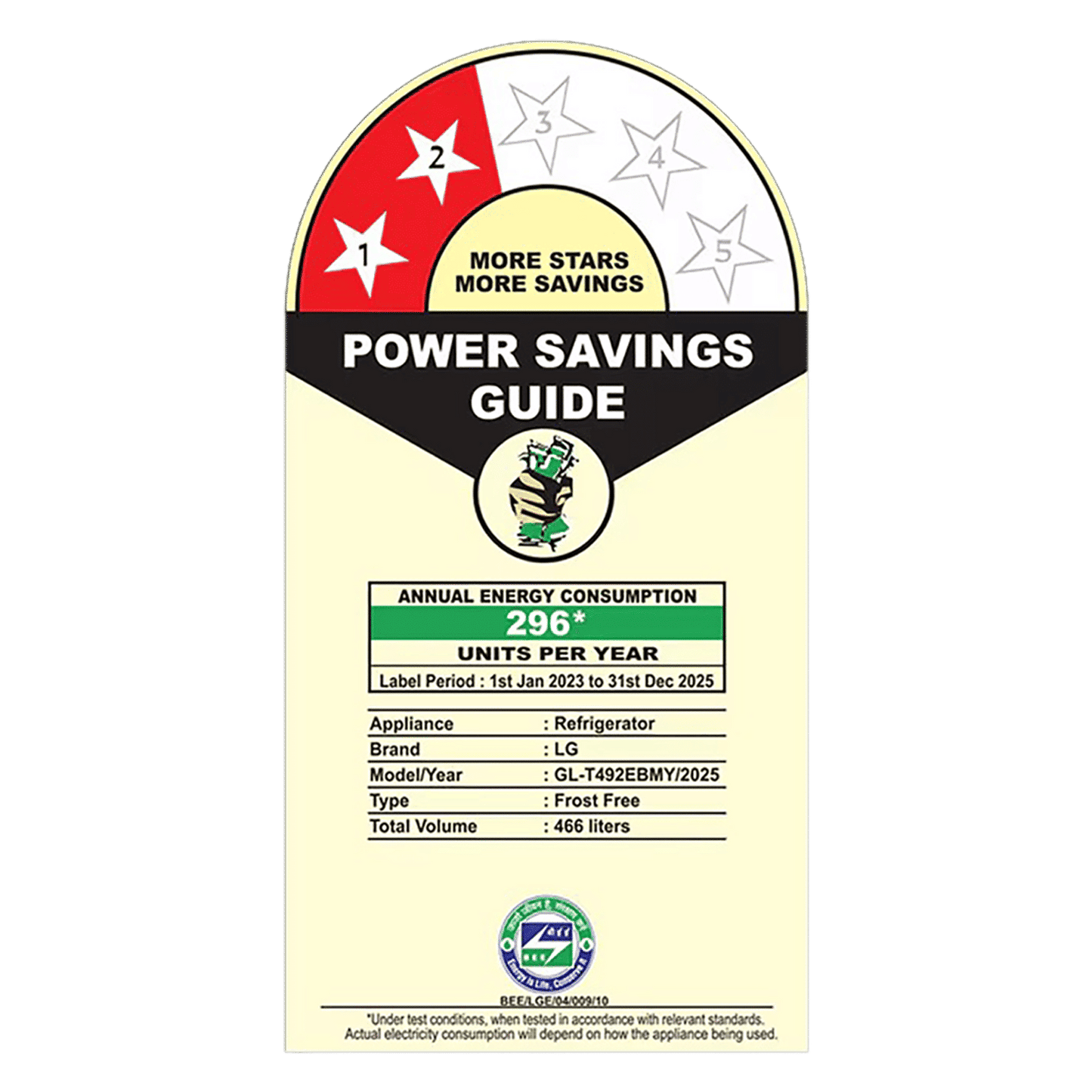 LG 466 Litres 2 Star Frost Free Double Door Convertible Refrigerator with Smart Diagnosis (GL-T492EBMY, Black Mirror)