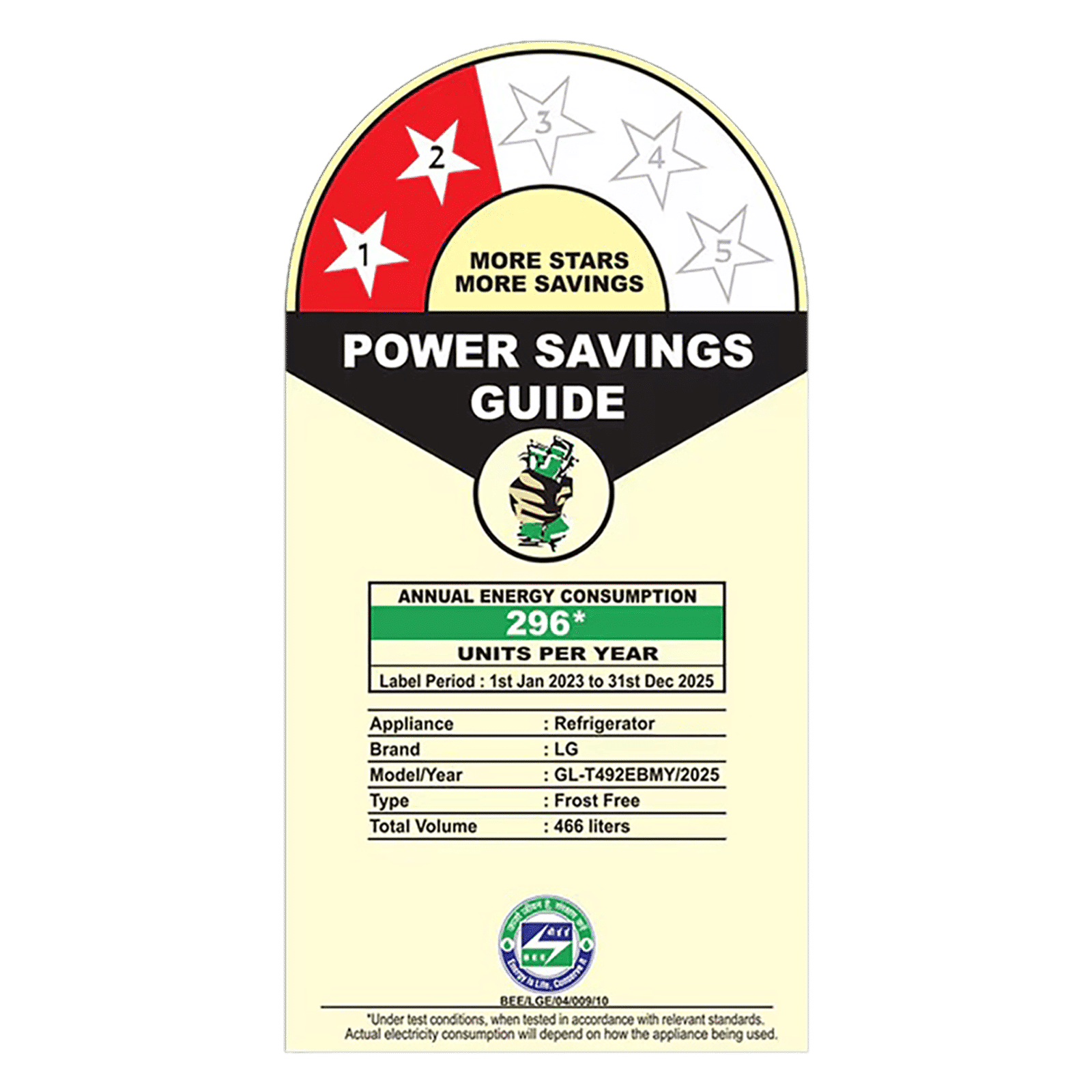 LG 466 Litres 2 Star Frost Free Double Door Convertible Refrigerator with Smart Diagnosis (GL-T492EBMY, Black Mirror)