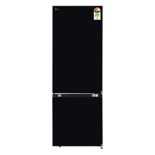 LG 340 Litres 3 Star Frost Free Double Door Bottom Mount Convertible Refrigerator with Smart Diagnosis (GL-B382EBMX, Black Mirror)