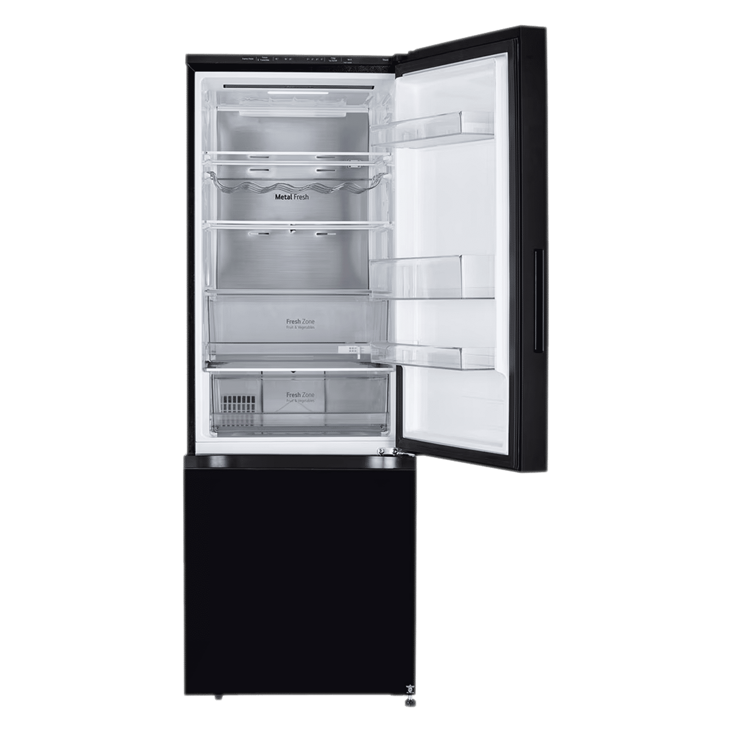 LG 340 Litres 3 Star Frost Free Double Door Bottom Mount Convertible Refrigerator with Smart Diagnosis (GL-B382EBMX, Black Mirror)