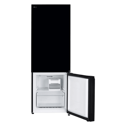 LG 340 Litres 3 Star Frost Free Double Door Bottom Mount Convertible Refrigerator with Smart Diagnosis (GL-B382EBMX, Black Mirror)