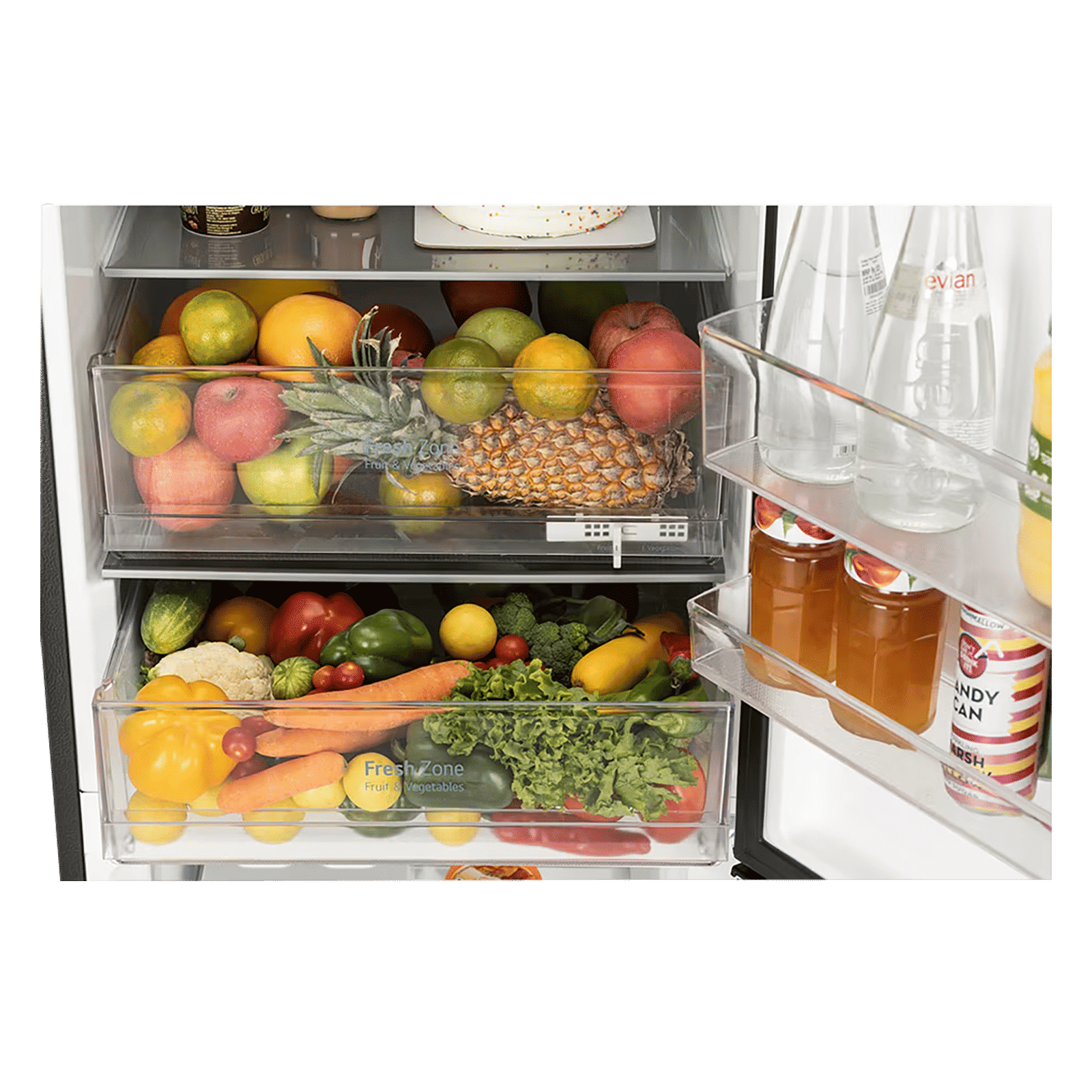 LG 340 Litres 3 Star Frost Free Double Door Bottom Mount Convertible Refrigerator with Smart Diagnosis (GL-B382EBMX, Black Mirror)