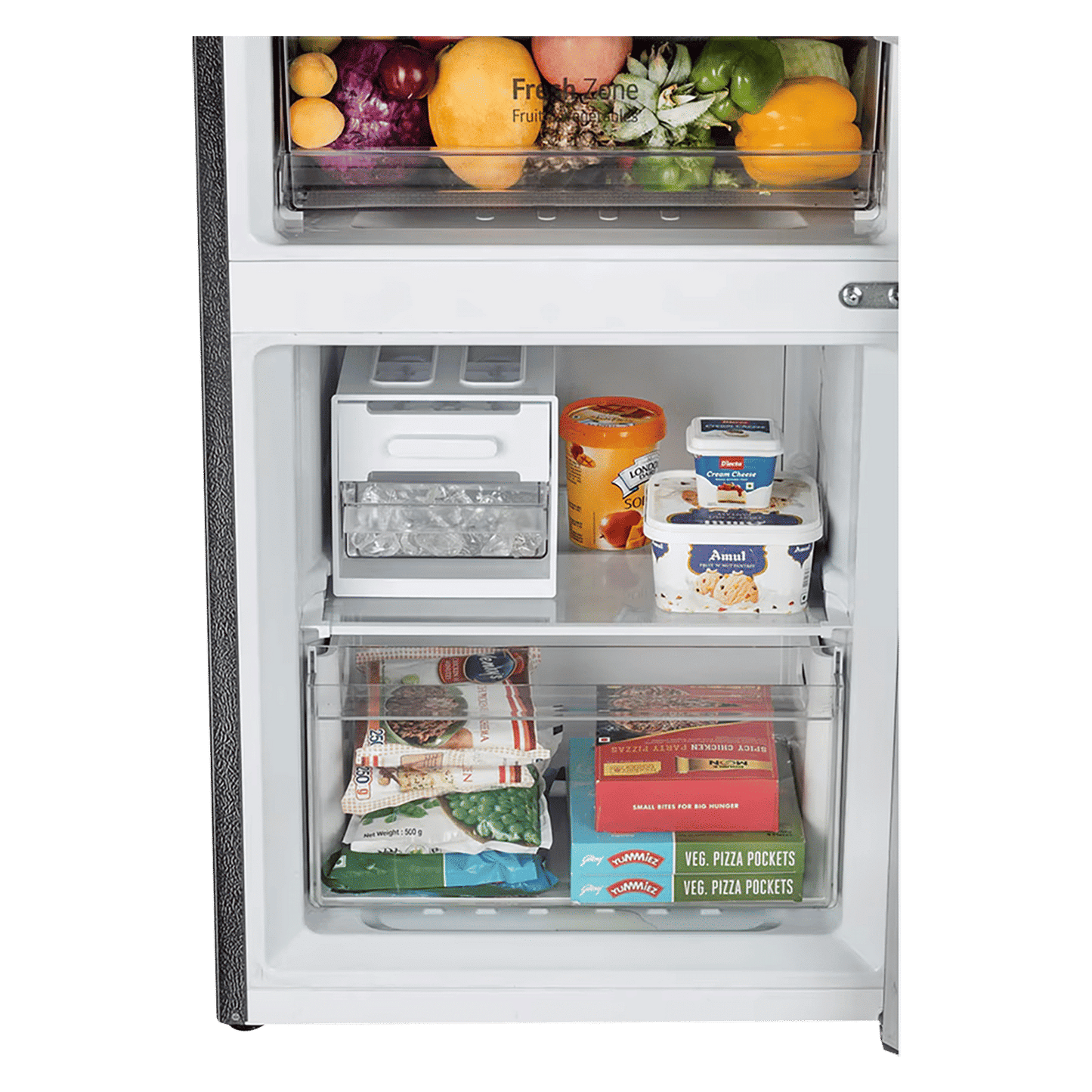 LG 340 Litres 3 Star Frost Free Double Door Bottom Mount Convertible Refrigerator with Smart Diagnosis (GL-B382EBMX, Black Mirror)