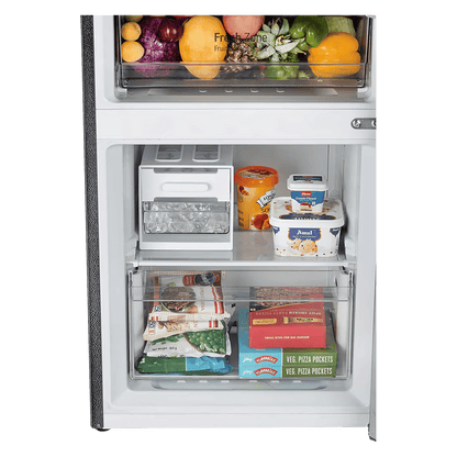 LG 340 Litres 3 Star Frost Free Double Door Bottom Mount Convertible Refrigerator with Smart Diagnosis (GL-B382EBMX, Black Mirror)