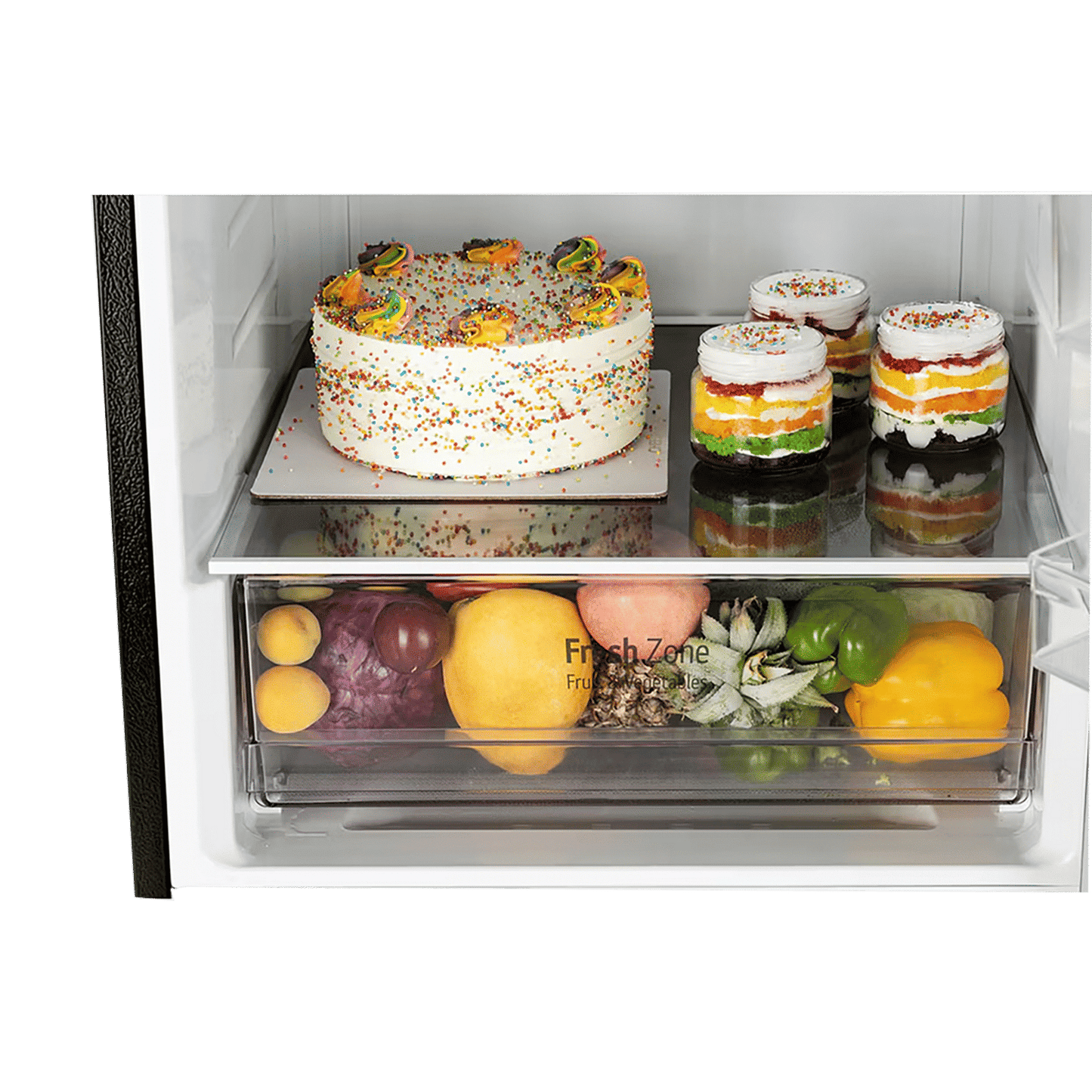 LG 340 Litres 3 Star Frost Free Double Door Bottom Mount Convertible Refrigerator with Smart Diagnosis (GL-B382EBMX, Black Mirror)