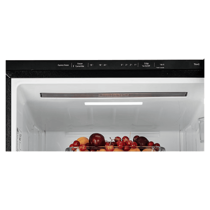 LG 340 Litres 3 Star Frost Free Double Door Bottom Mount Convertible Refrigerator with Smart Diagnosis (GL-B382EBMX, Black Mirror)