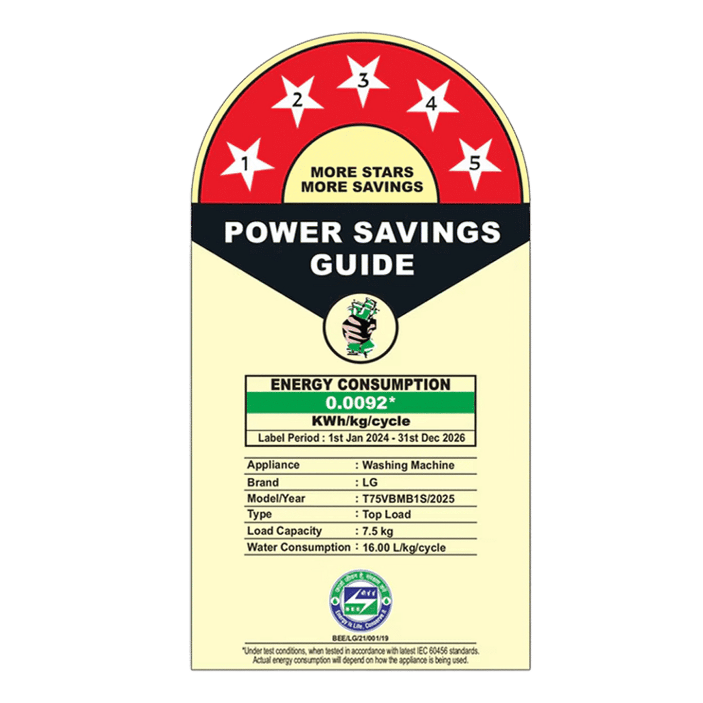 LG 7.5 kg 5 Star Inverter Fully Automatic Top Load Washing Machine (T75VBMB1S.ABMQEIL, In-Built Heater, Middle Black)