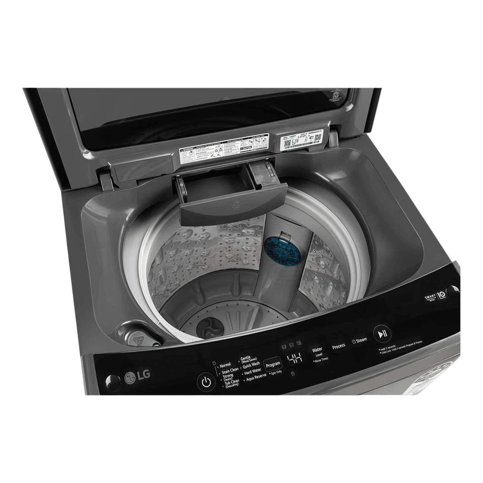 LG 7.5 kg 5 Star Inverter Fully Automatic Top Load Washing Machine (T75VBMB1S.ABMQEIL, In-Built Heater, Middle Black)