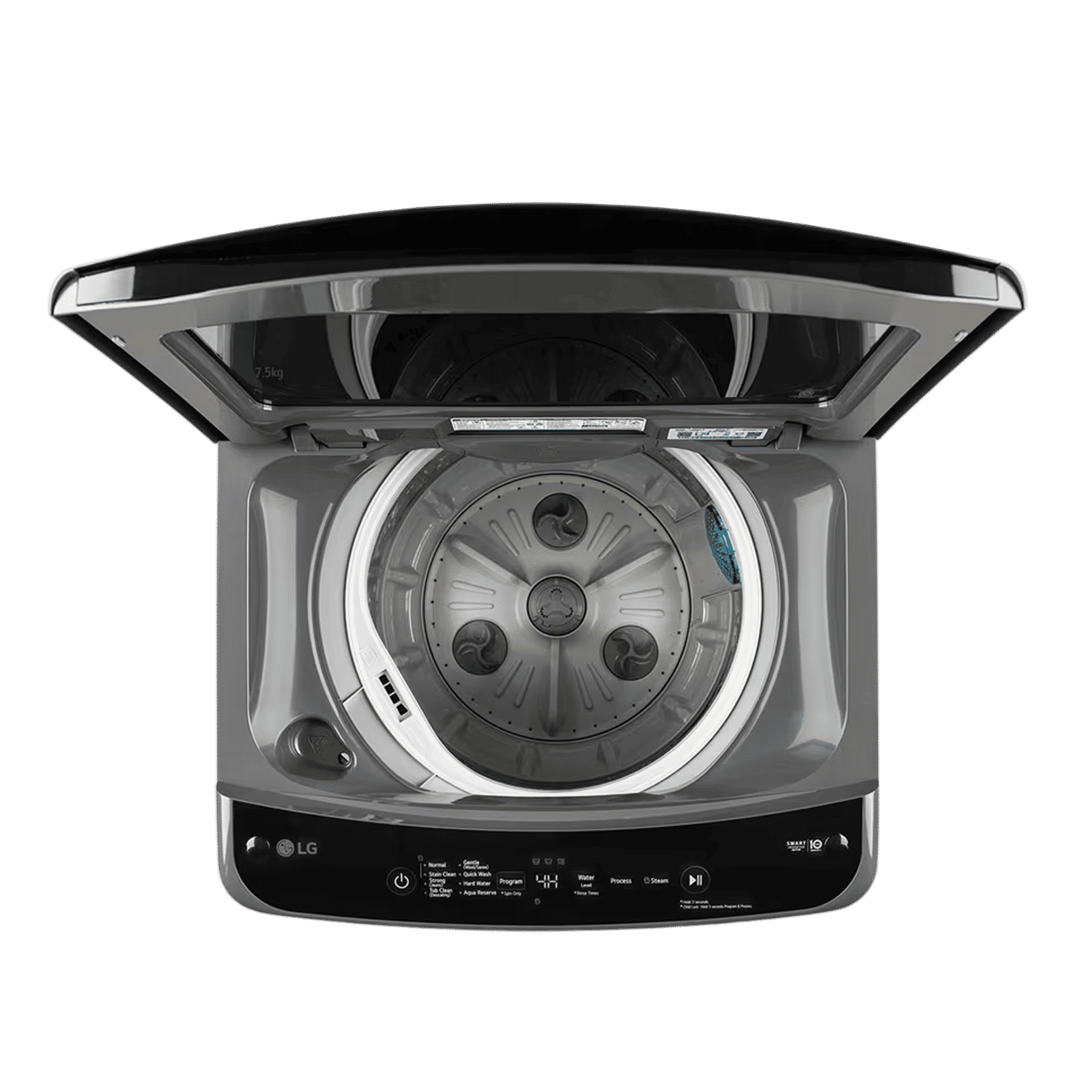 LG 7.5 kg 5 Star Inverter Fully Automatic Top Load Washing Machine (T75VBMB1S.ABMQEIL, In-Built Heater, Middle Black)