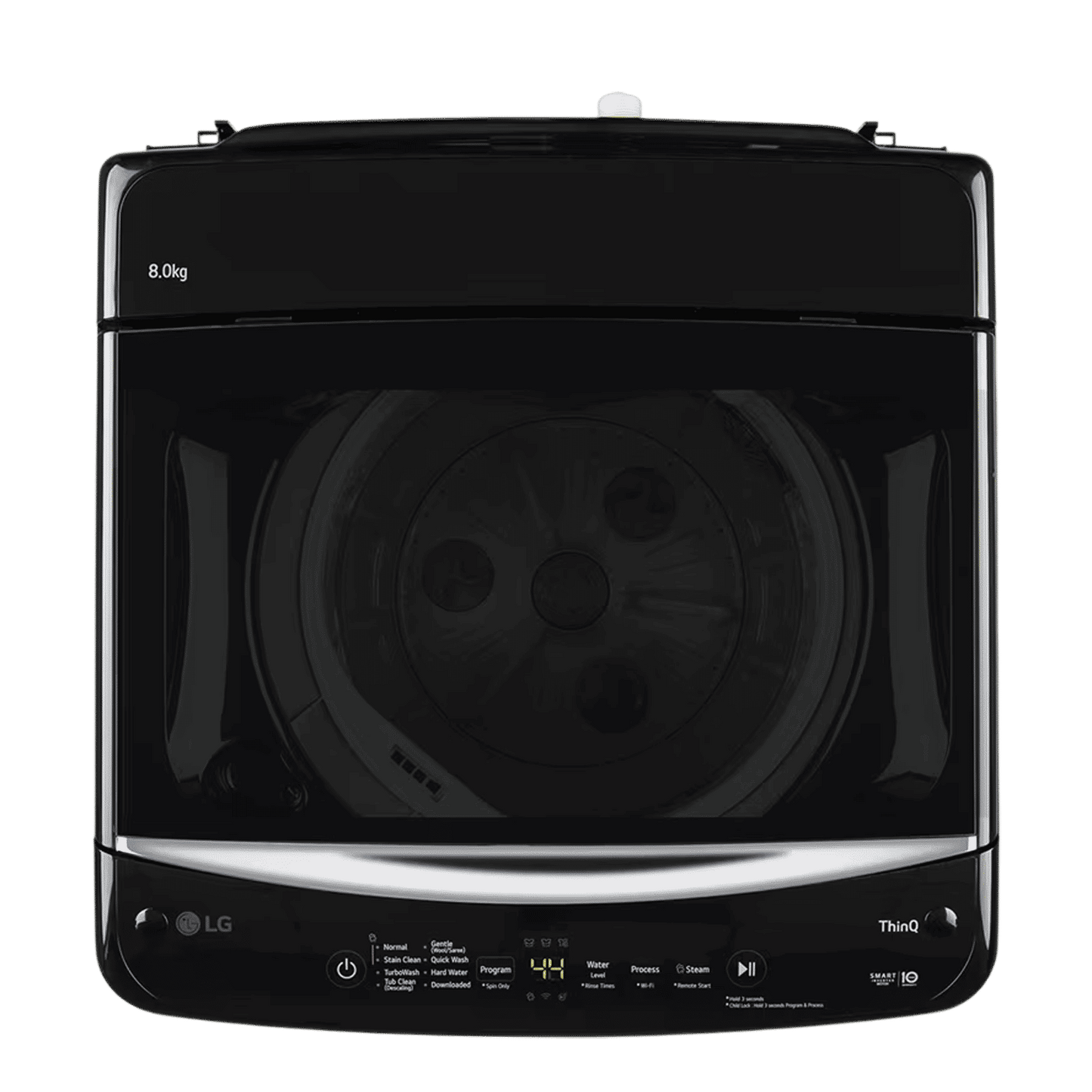 LG 8 kg 5 Star Wi-Fi Inverter Fully Automatic Top Load Washing Machine (T80V4OB1S.ANBQEIL, In-Built Heater, Onyx Black)
