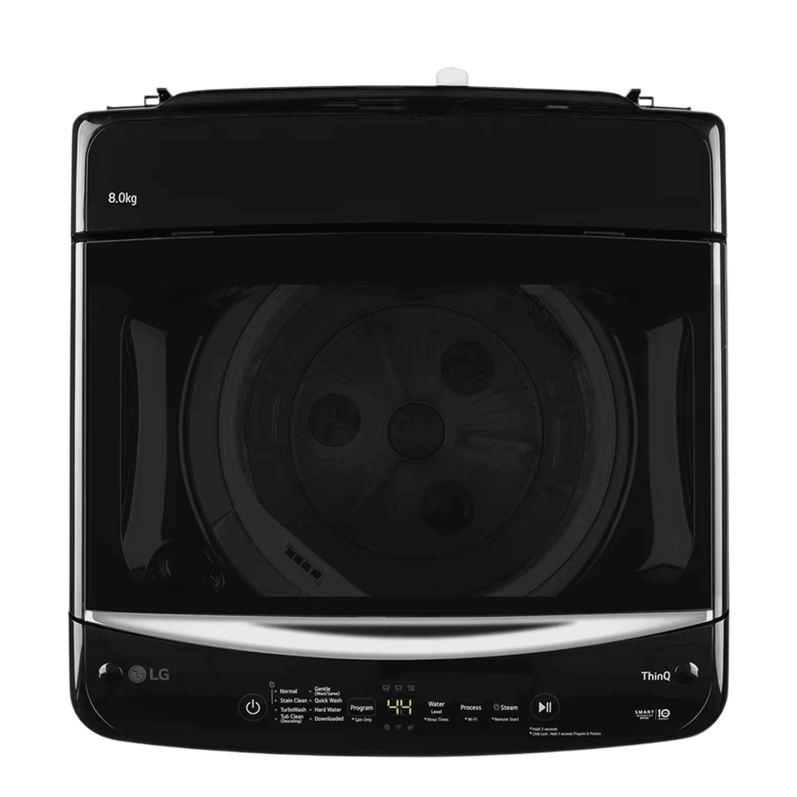 LG 8 kg 5 Star Wi-Fi Inverter Fully Automatic Top Load Washing Machine (T80V4OB1S.ANBQEIL, In-Built Heater, Onyx Black)