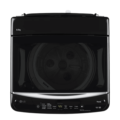 LG 8 kg 5 Star Wi-Fi Inverter Fully Automatic Top Load Washing Machine (T80V4OB1S.ANBQEIL, In-Built Heater, Onyx Black)