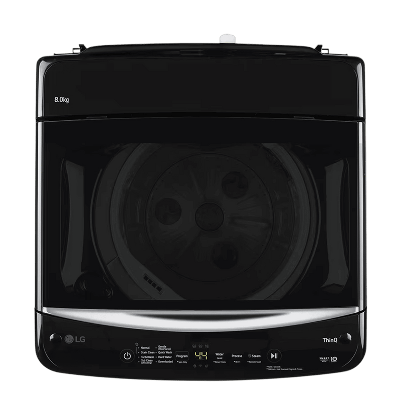 LG 8 kg 5 Star Wi-Fi Inverter Fully Automatic Top Load Washing Machine (T80V4OB1S.ANBQEIL, In-Built Heater, Onyx Black)