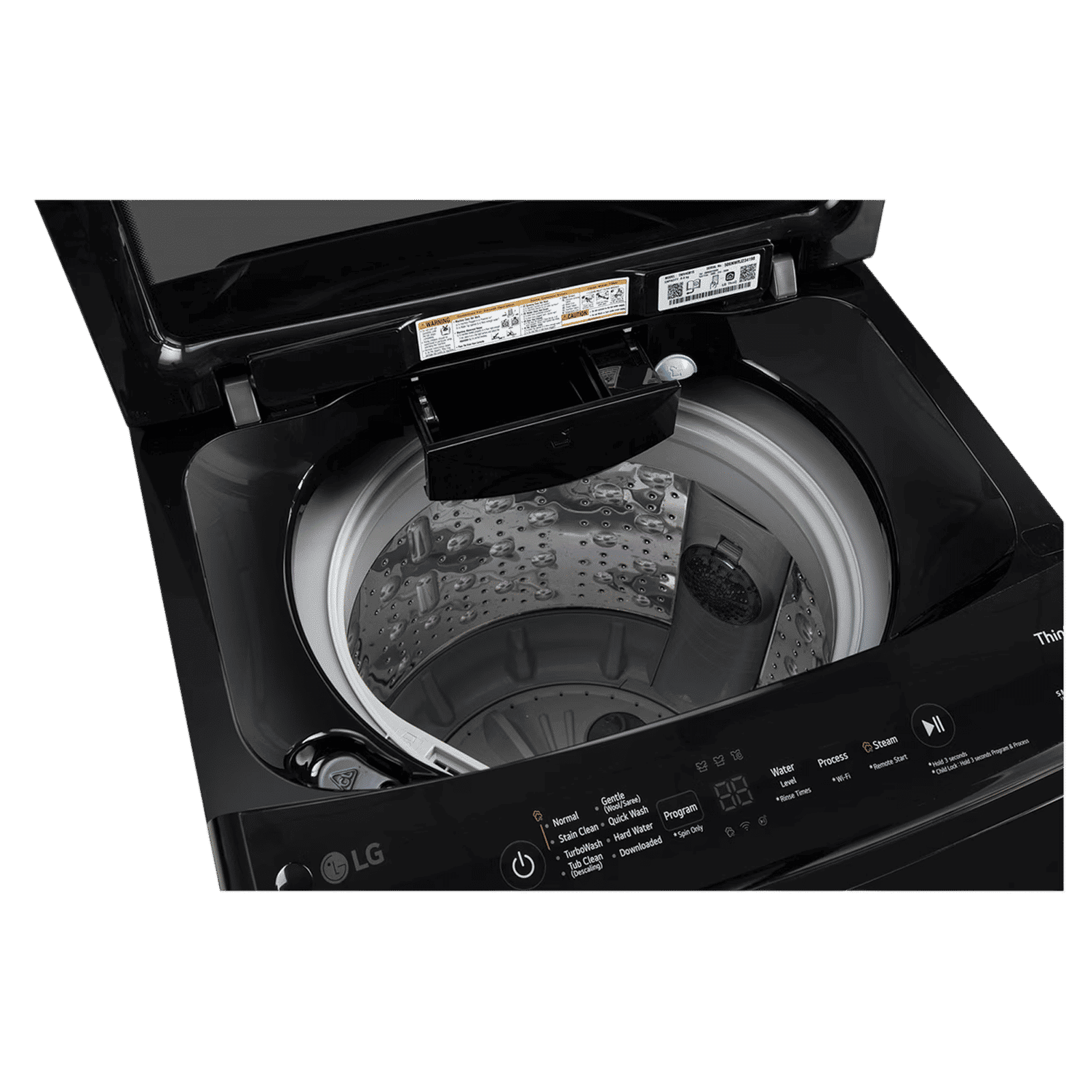 LG 8 kg 5 Star Wi-Fi Inverter Fully Automatic Top Load Washing Machine (T80V4OB1S.ANBQEIL, In-Built Heater, Onyx Black)