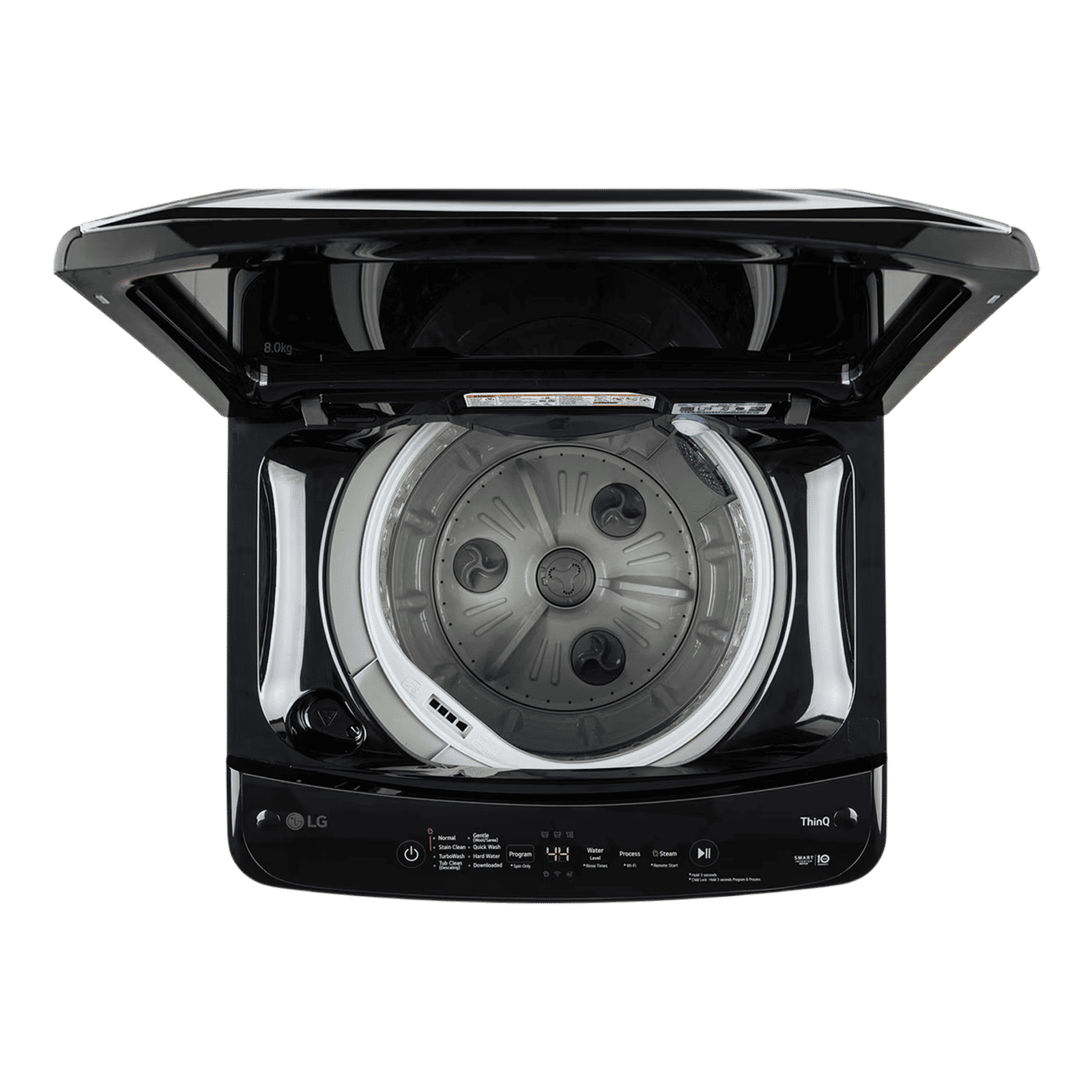 LG 8 kg 5 Star Wi-Fi Inverter Fully Automatic Top Load Washing Machine (T80V4OB1S.ANBQEIL, In-Built Heater, Onyx Black)