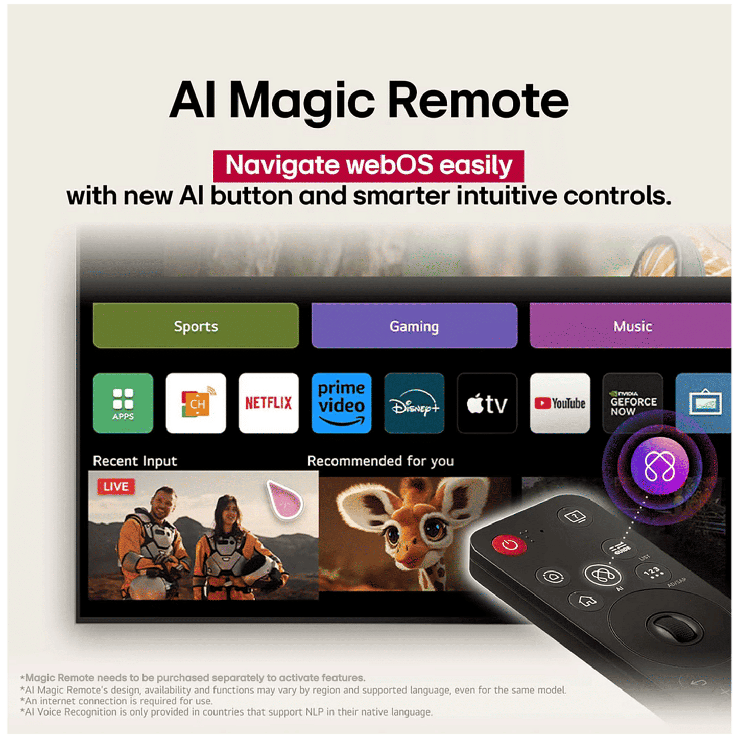 LG UA8200 108 cm (43 inch) 4K Ultra HD Smart WebOS TV with Dolby Atmos (2025 Model)