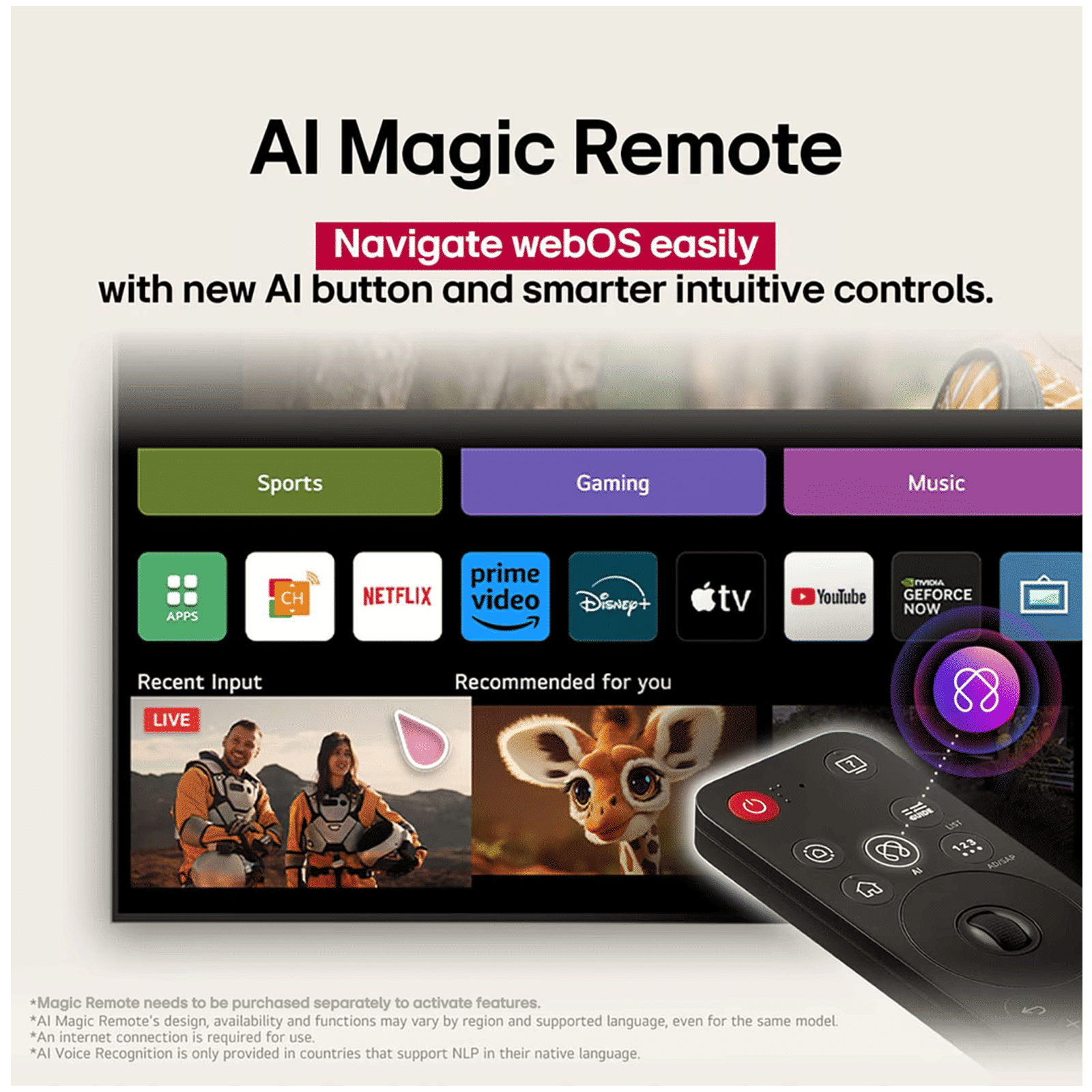 LG UA8200 108 cm (43 inch) 4K Ultra HD Smart WebOS TV with Dolby Atmos (2025 Model)