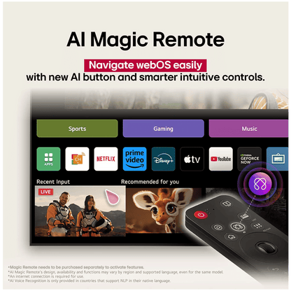 LG UA8200 108 cm (43 inch) 4K Ultra HD Smart WebOS TV with Dolby Atmos (2025 Model)