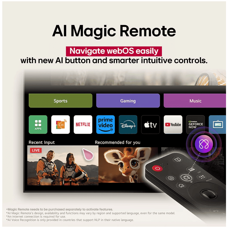 LG UA8200 108 cm (43 inch) 4K Ultra HD Smart WebOS TV with Dolby Atmos (2025 Model)