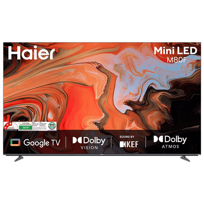 Haier M80F 189 cm (75 inch) 4K Ultra HD Mini LED Google TV with Google Assistant Support (2025 model)