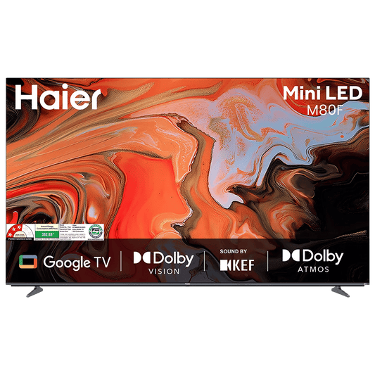 Haier M80F 189 cm (75 inch) 4K Ultra HD Mini LED Google TV with Google Assistant Support (2025 model)