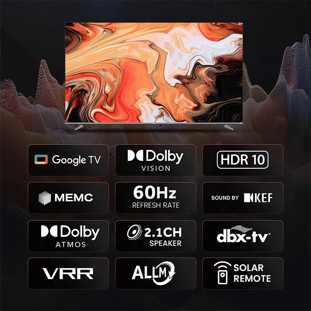 Haier M80F 189 cm (75 inch) 4K Ultra HD Mini LED Google TV with Google Assistant Support (2025 model)