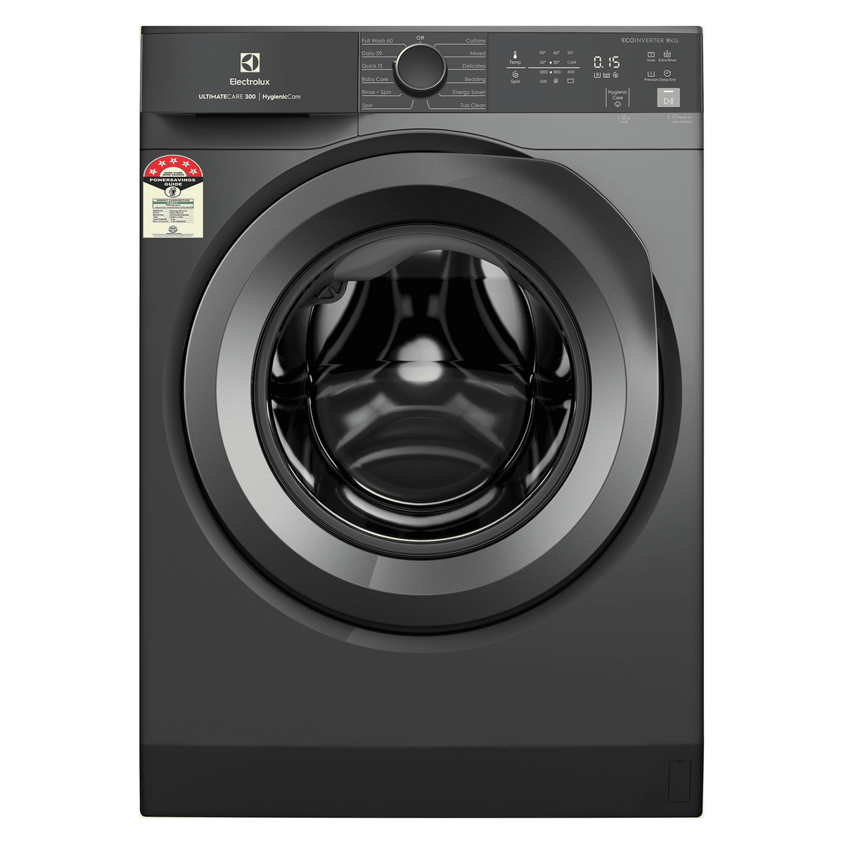 Electrolux 9 kg 5 Star Inverter Fully Automatic Front Load Washing Machine (UltimateCare 300, EWF9024M3SB, HygienicCare, Dark Silver)