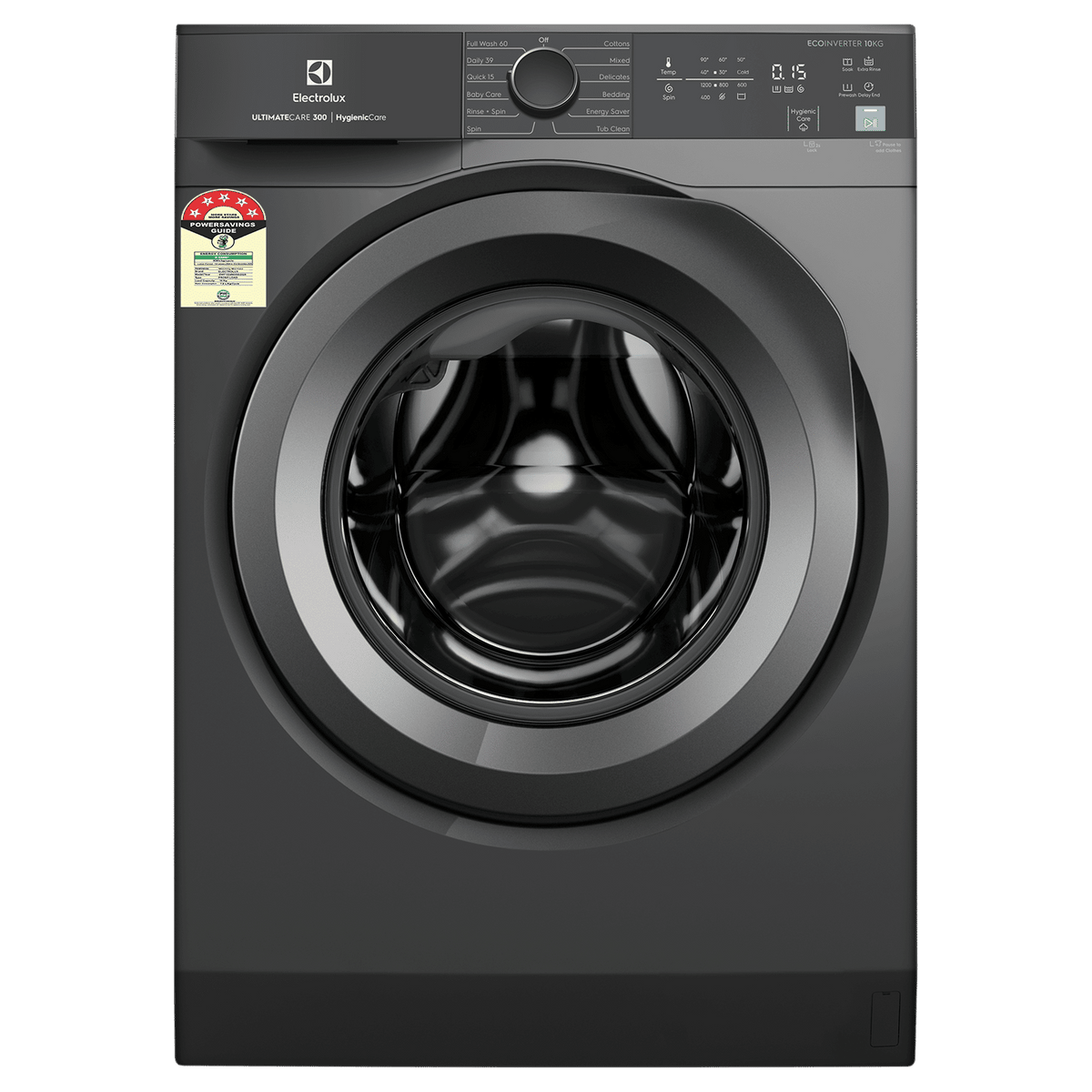 Electrolux 10 kg 5 Star Inverter Fully Automatic Front Load Washing Machine (UltimateCare 300, EWF1024M3SB, HygienicCare, Dark Silver)-1
